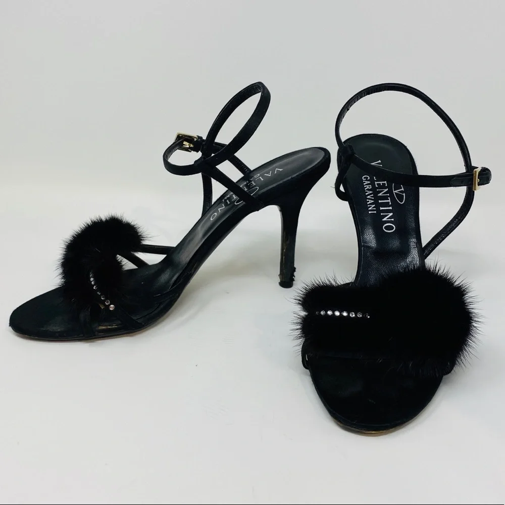 VALENTINO**Evening shoes w/Mink**EU 36.5 $1395 - Picture 2 of 8